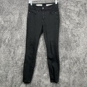 Anthropologie Pilcro Black High Rise Skinny Fit Jeans Stretchy 28x27